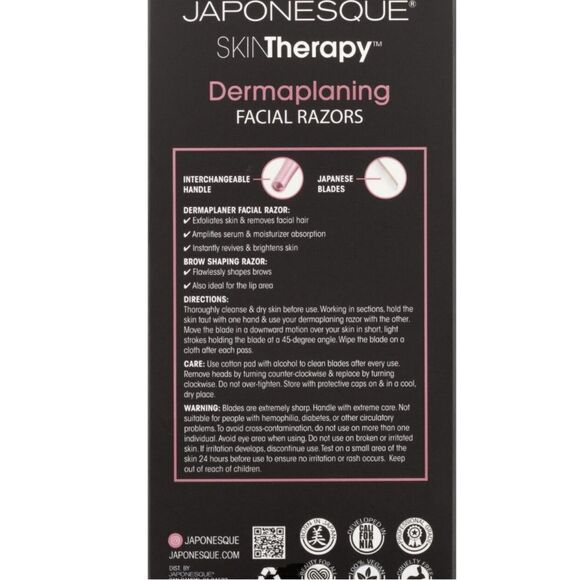 🌻 JAPONESQUE SKINTherapy Dermaplaning Facial Razor & Replacement Heads New - Picture 4 of 13